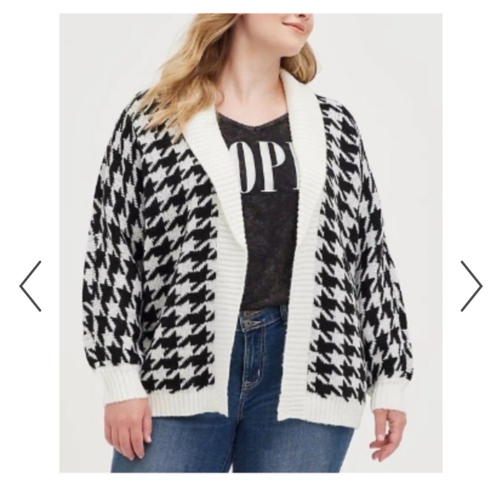 Torrid Herringbone Shawl Cardigan NWT sz 1